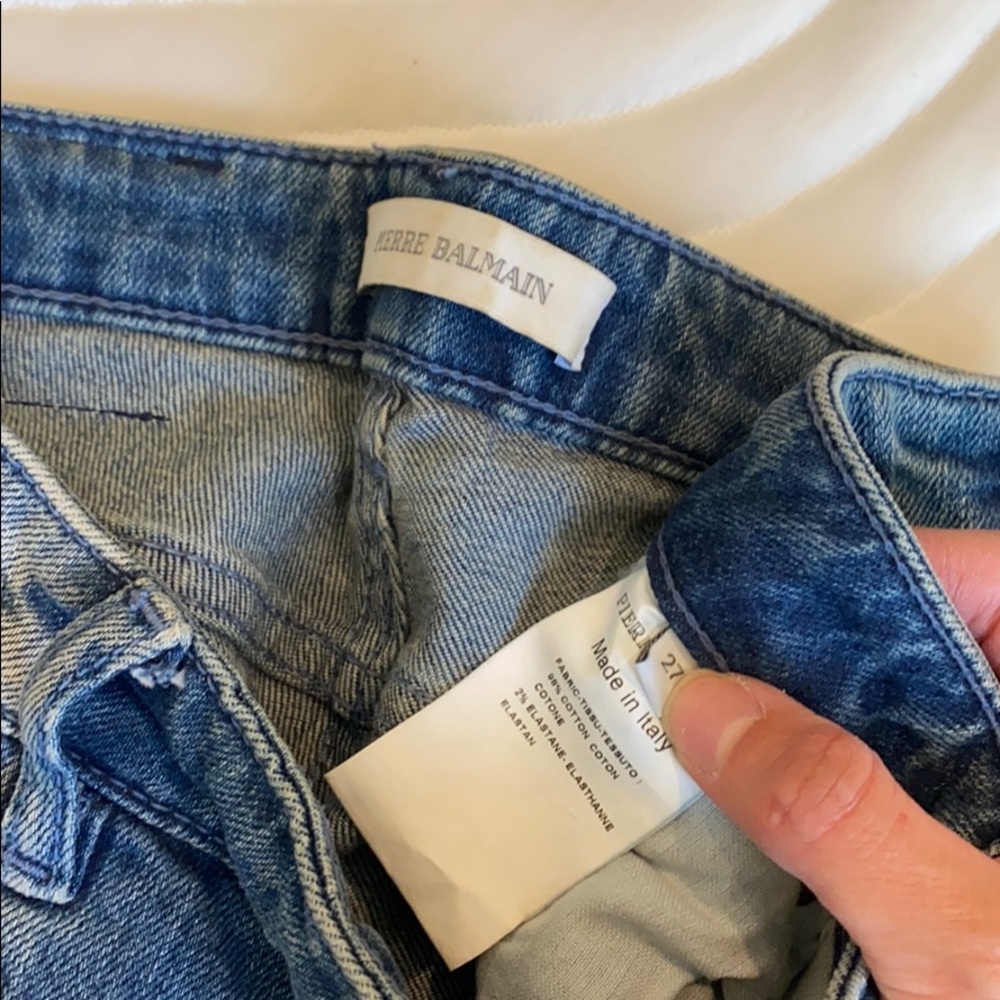 Pierre Balmain New Moto Biker Jeans - Picture 7 of 8